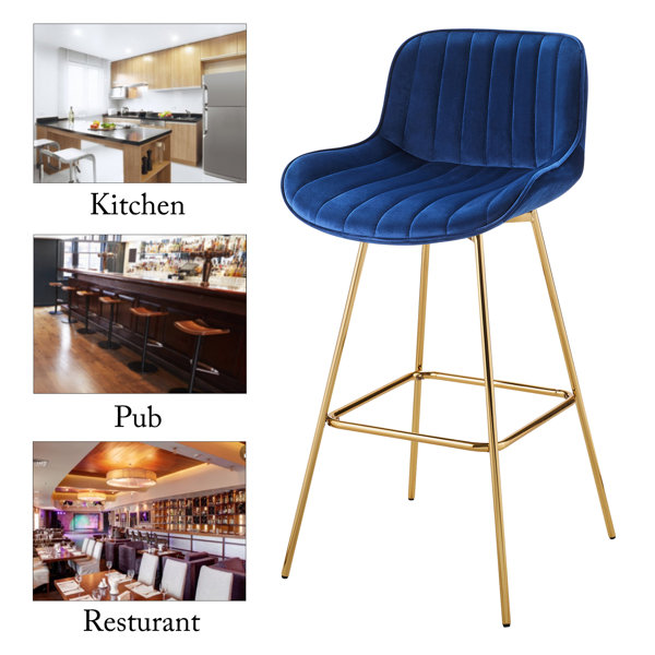 Everly Quinn Neuhaus Swivel 28.94" Bar Stool & Reviews Wayfair